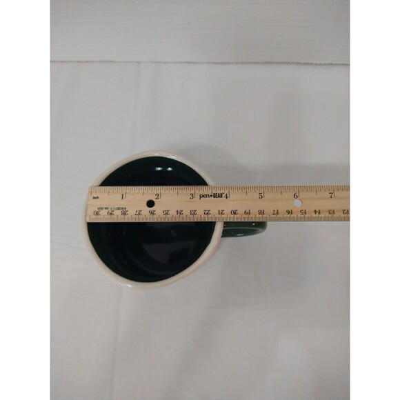 Rae Dunn Bah Humbug Mug Christmas Holiday Green double sided raccoon red hat - Picture 4 of 10